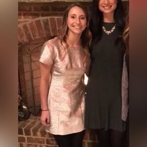 Express Shimmering Silver Mini Dress